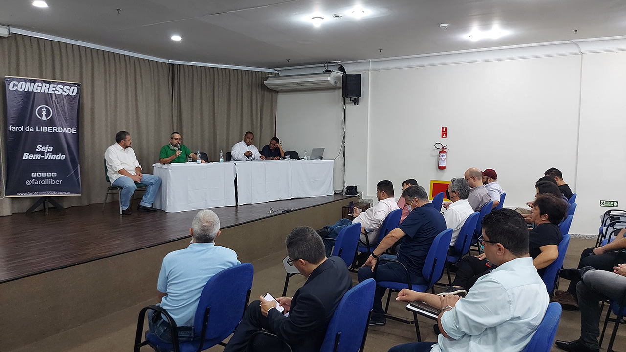 Abraham e Arthur Weintraub em Congresso do Farol da Liberdade em Campinas